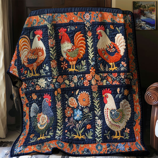 Folk Charm Chicken WJ3112017CL Quilt