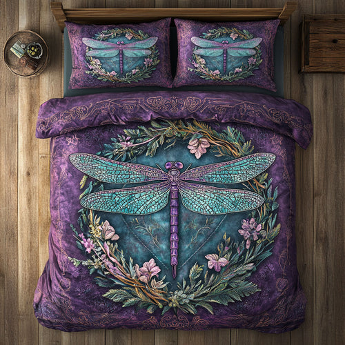 Purple Dragonfly WX3112068CL Duvet Cover Set