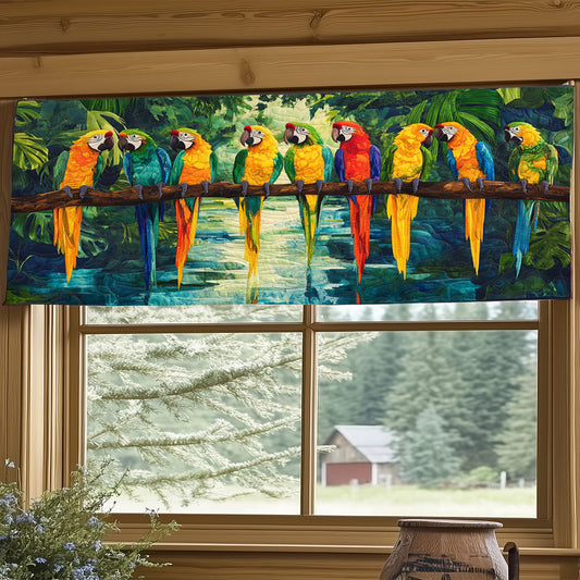 Parrot Paradise WJ1804027CL Quilted Valance
