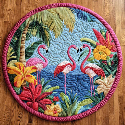 Flamingo Fiesta WN1803040CL Quilted Round Mat