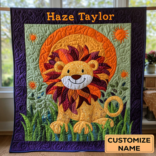 Lion Roar WN1807068CL Personalized Baby Quilt