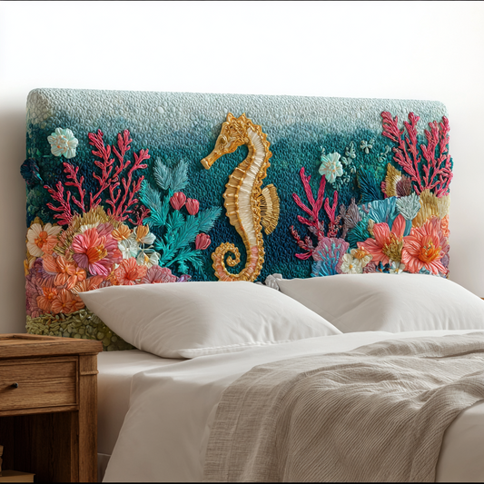 Ocean Seahorse XR2912005CL Quilted Headboard Slipcover