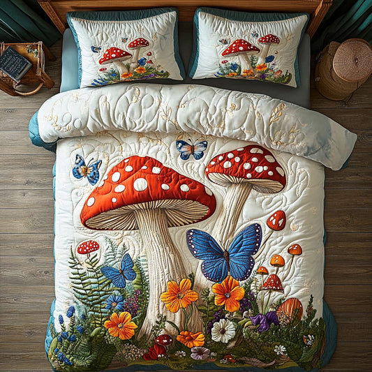 Butterfly In Mushroom WY0408019CL Duvet Cover Set