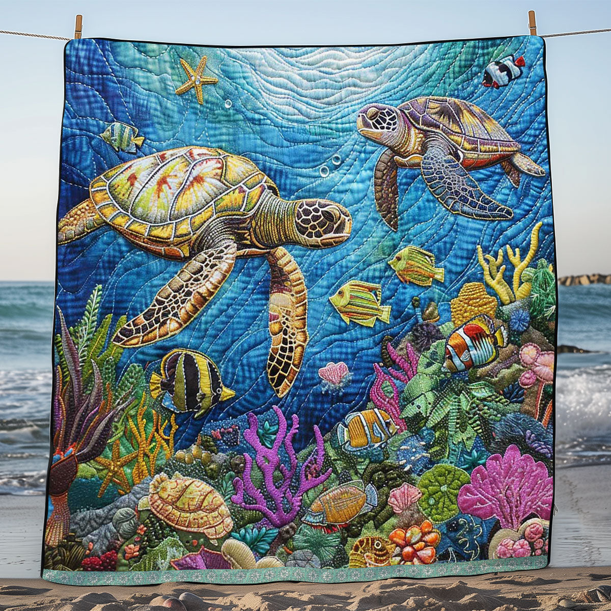 Sea Turtle WJ1909014CL Quilt