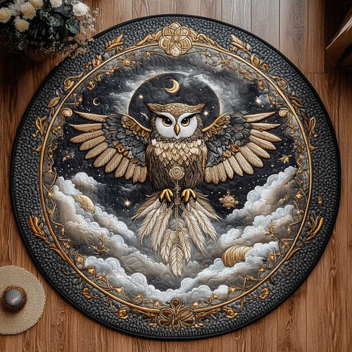 Celestial Owl WN2404002CL Quilted Round Mat