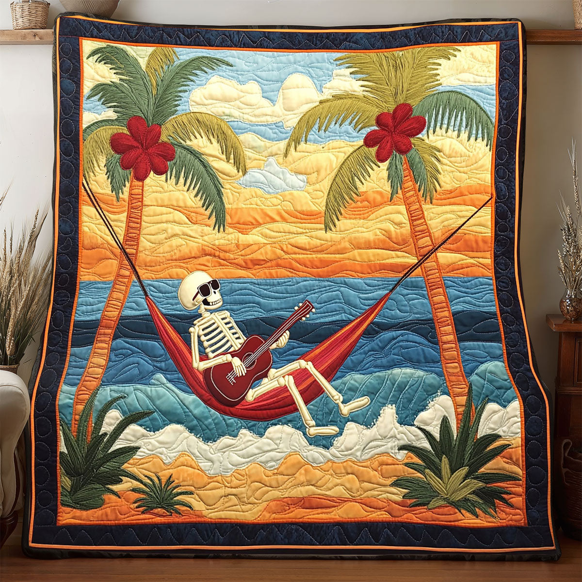 Summer Beach Skeleton WP0304026CL Quilt