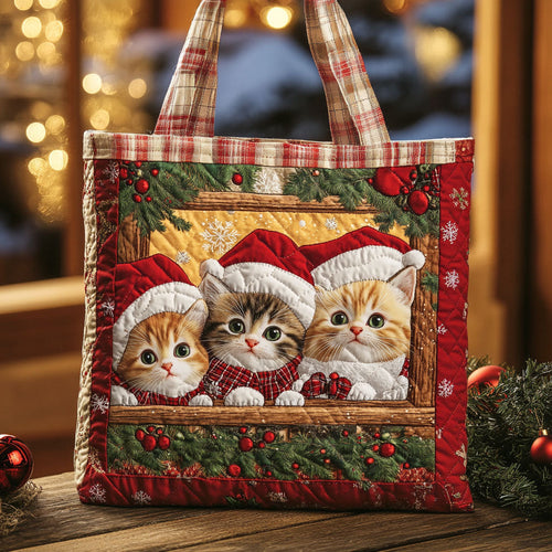Cat Snow Cabin WN1411072CL Quilted Tote Bag