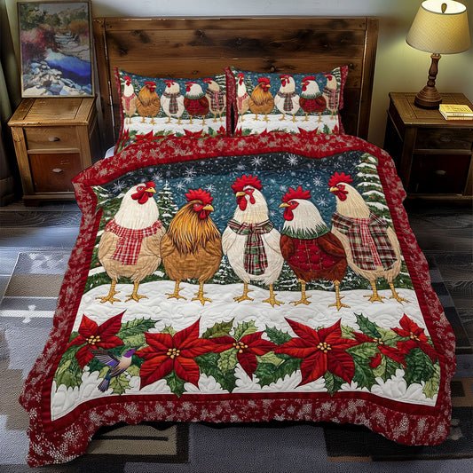 Christmas Chicken WY2511047CL Duvet Cover Set