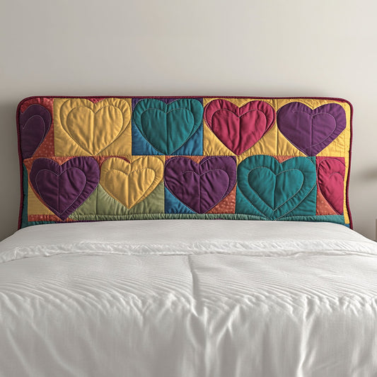 Patchwork Heart WN3012030CL Quilted Headboard Slipcover