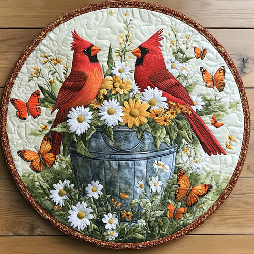 Cardinal Garden CW0306009CL Quilted Round Mat