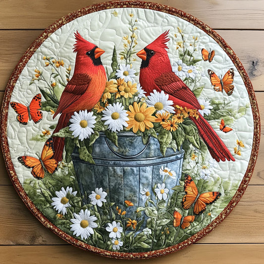 Cardinal Garden CW0306009CL Quilted Round Mat