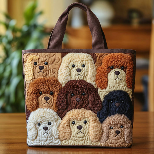 Poodle Charm CP0110204CL Quilted Tote Bag