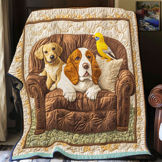 Cozy Basset Hound WX2512011CL Quilt