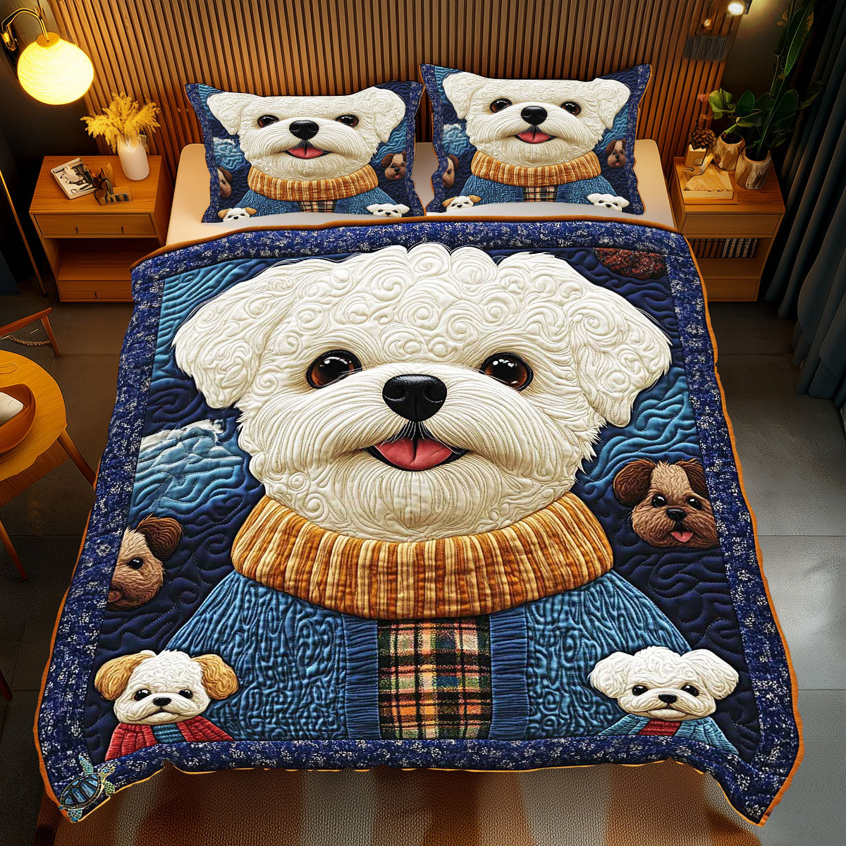 Winter Cozy Bichon WP2211038CL Duvet Cover Set