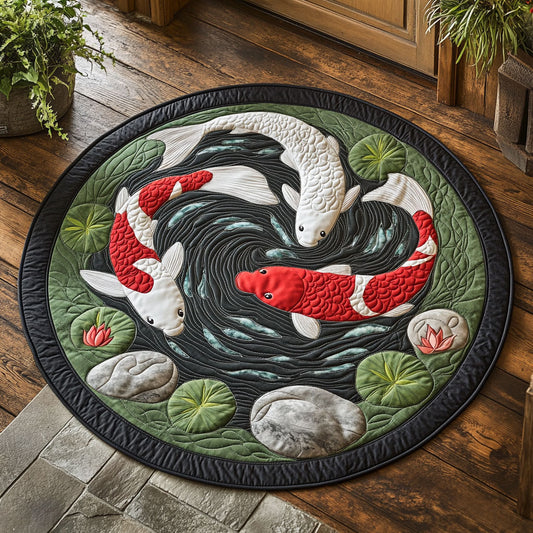 Transquil Wave CP1207027CL Quilted Round Mat