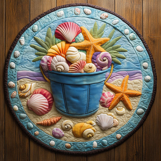 Seaside Treasure WJ2104037CL Quilted Round Mat