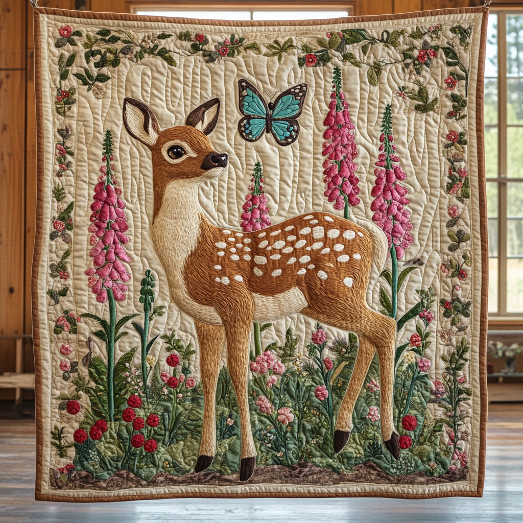 Butterfly Meadow Fawn CW2509051CL Quilt