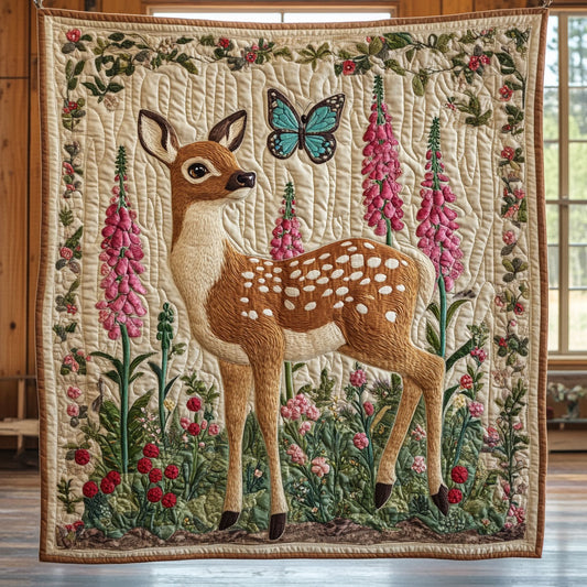 Butterfly Meadow Fawn CW2509051CL Quilt