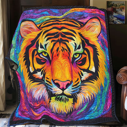 Colorful Abstract Tiger WY1701024CL Quilt