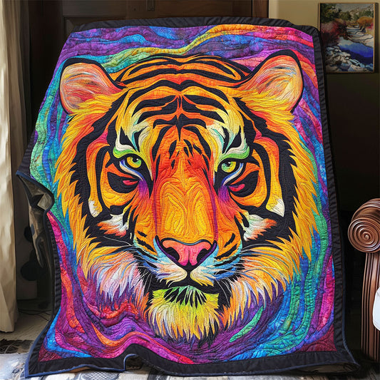 Colorful Abstract Tiger WY1701024CL Quilt