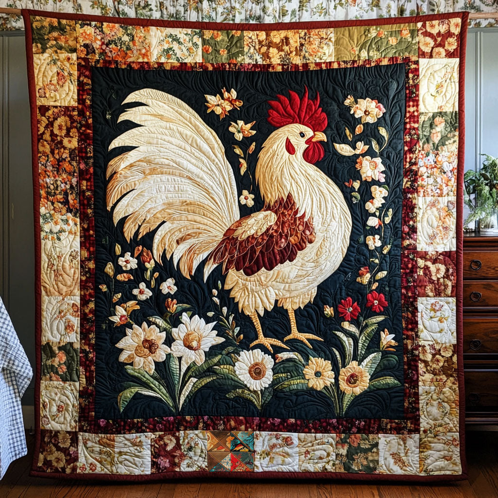 Vintage Chicken WJ0312036CL Quilt