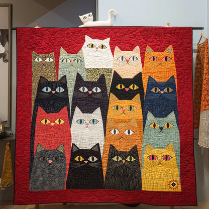 Whimsical Cat WJ2410021CL Quilt