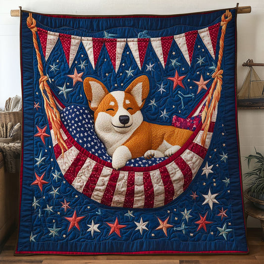 Fireworks And Corgi Dreams WN0804011CL Quilt