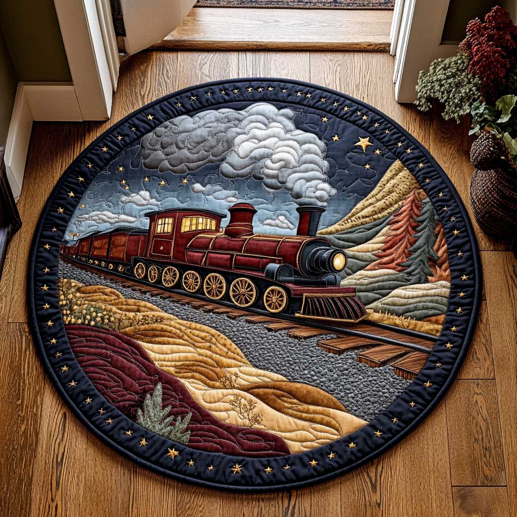 Long Journey CQ1505021CL Quilted Round Mat