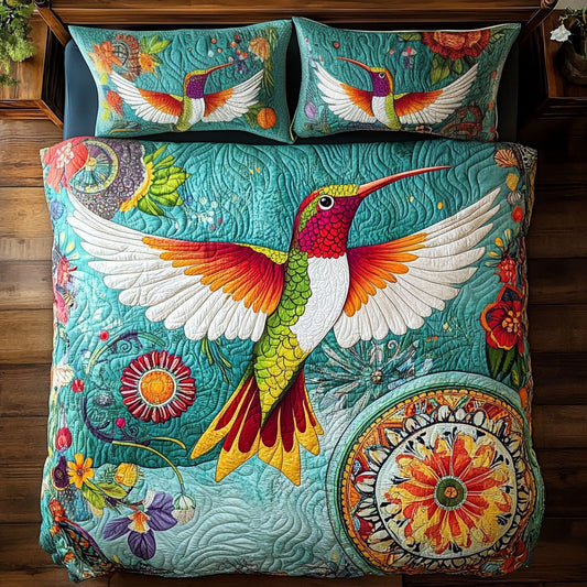 Southwest Hummingbird Bloom WY1408003CL Duvet Cover Set