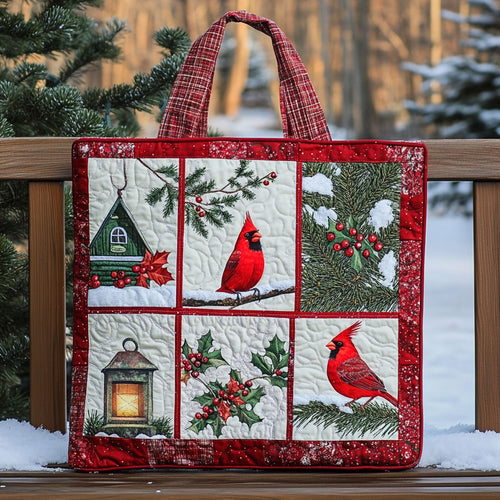 Peaceful Glow Cardinal WN0711045CL Quilted Tote Bag