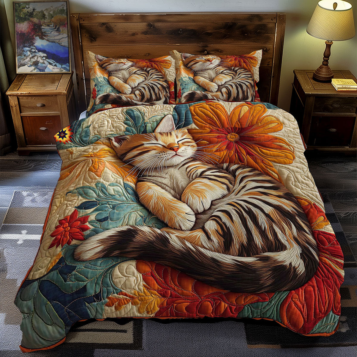 Sleeping Kitten WY1112048CL Duvet Cover Set