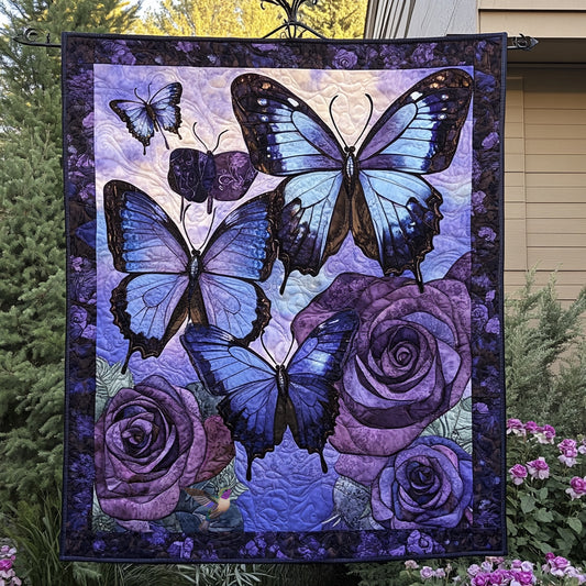Purple Butterfly WU1810008CL Quilt