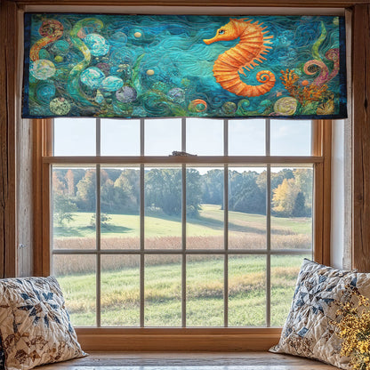 Seahorse Beach WX2205050CL Quilted Valance