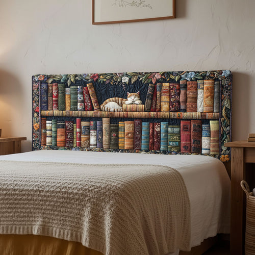 Bookish Kitty CP1212018CL Quilted Headboard Slipcover
