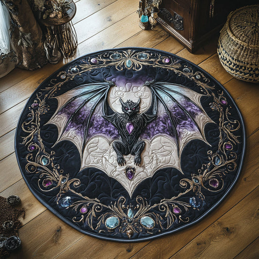 Gothic Bat WY2205040CL Quilted Round Mat