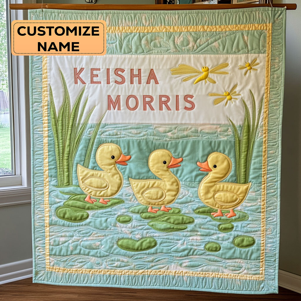 Quack And Cuddle CP2407013CL Personalized Baby Quilt