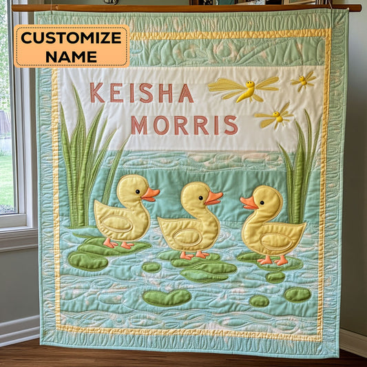 Quack And Cuddle CP2407013CL Personalized Baby Quilt