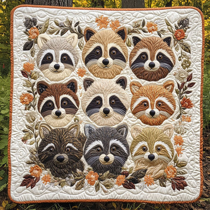 Cute Raccoon Family WY2702050CL Quilt