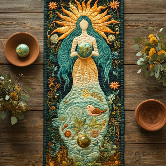 Earth Queen WY0506014CL Quilted Table Runner