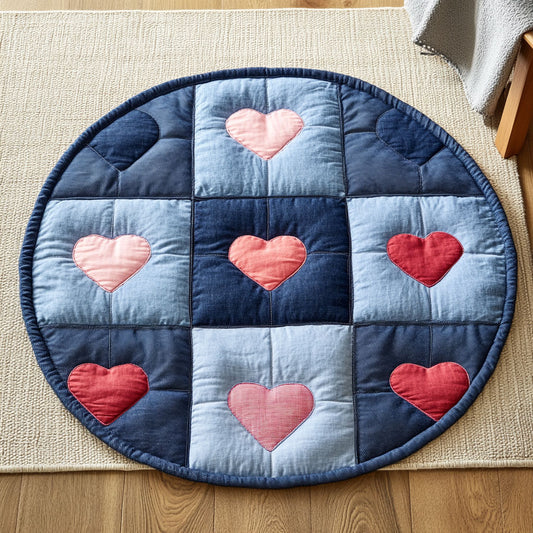 Cozy Heart CW1501045CL Quilted Round Mat