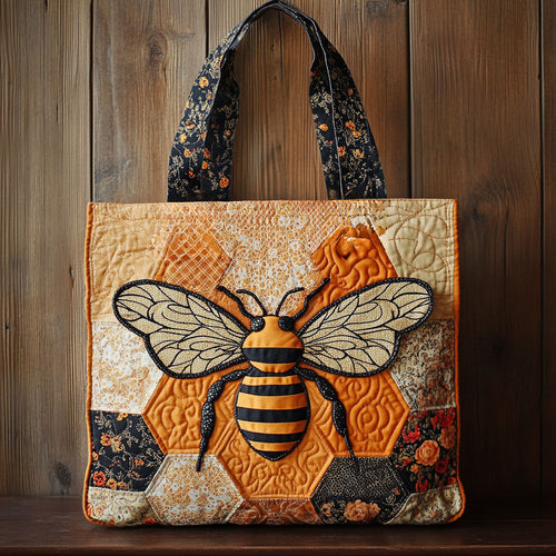 Honey Trail Bee WN1511055CL Quilted Tote Bag