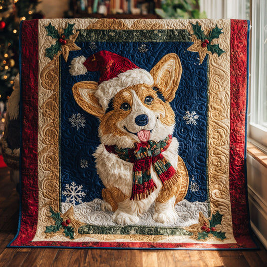 Snuggle Holiday Corgi CW1109072CL Quilt