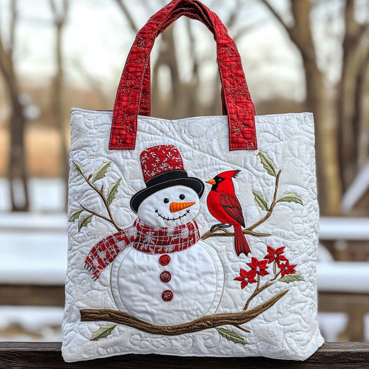 Jolly Snowman WN2709041CL Quilted Tote Bag
