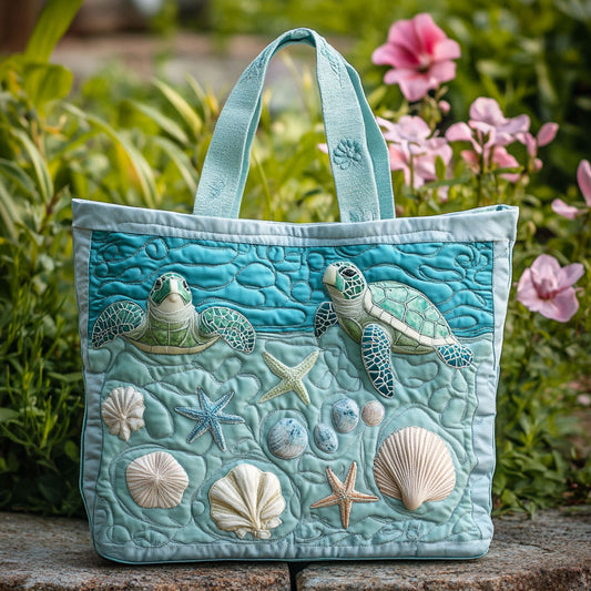 Ocean Turtle Dream CW0110013CL Quilted Tote Bag
