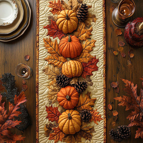 Autumn Pumpkin CW1906001CL Quilted Table Runner