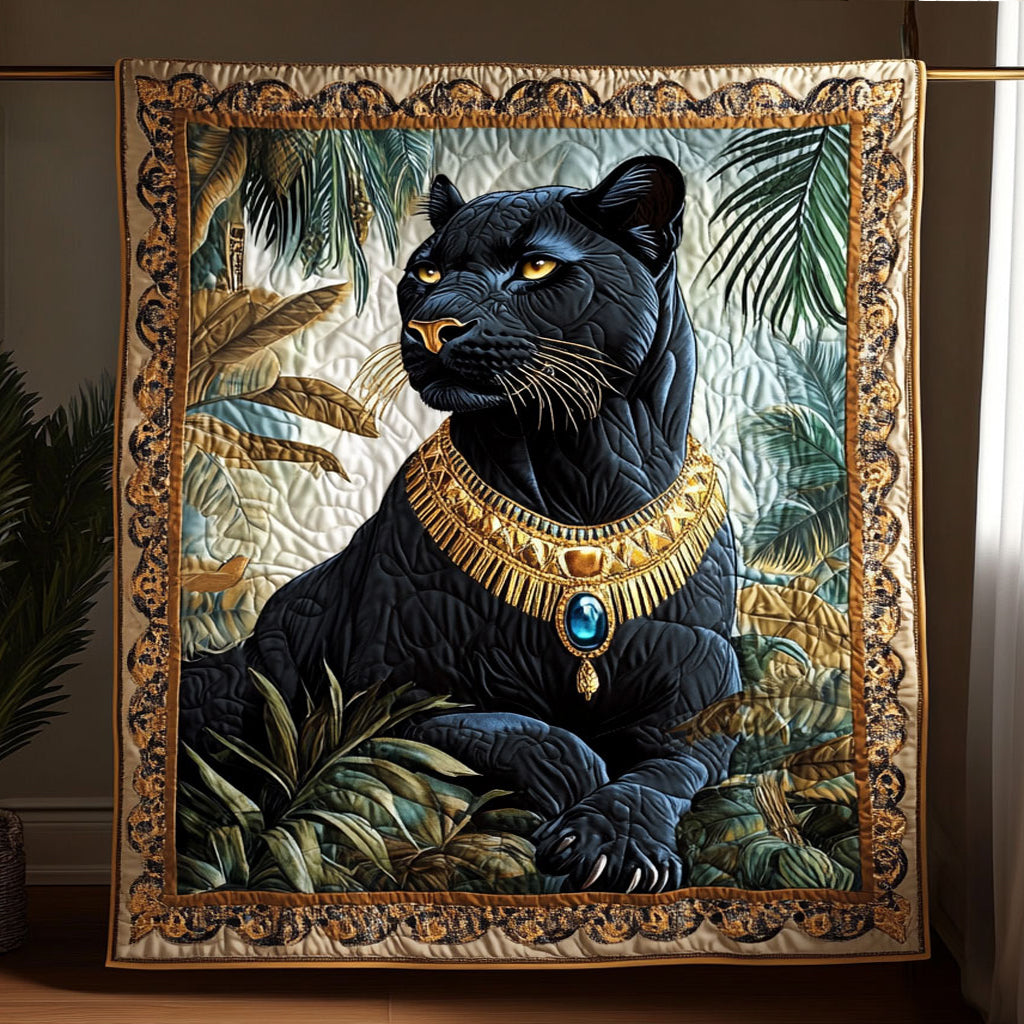 Golden Collar Panther WY1408083CL Quilt