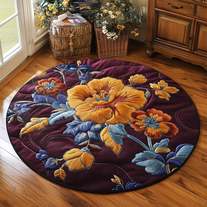 Royal Golden Flower WP0705020CL Quilted Round Mat