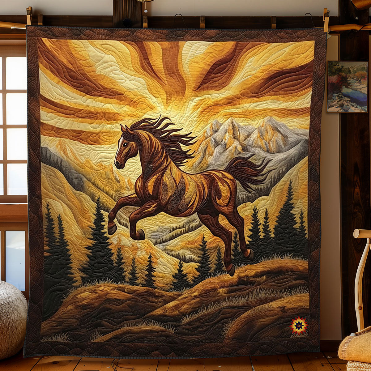 Horse Native American WJ2012016CL Quilt