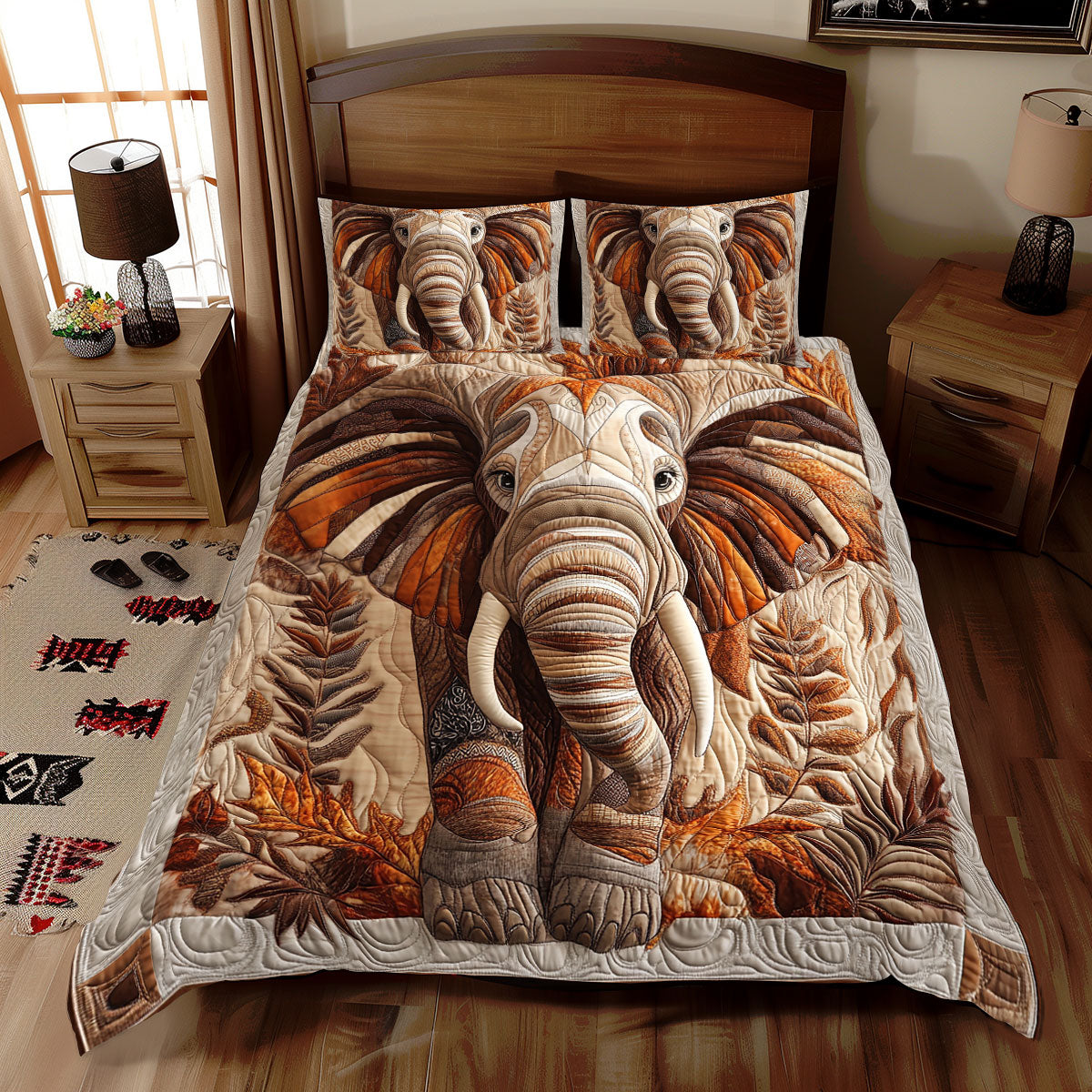 Radiant Elephant WX2412081CL Duvet Cover Set