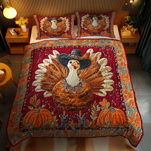 Thanksgiving Turkey Charm WN0801105CL Duvet Cover Set